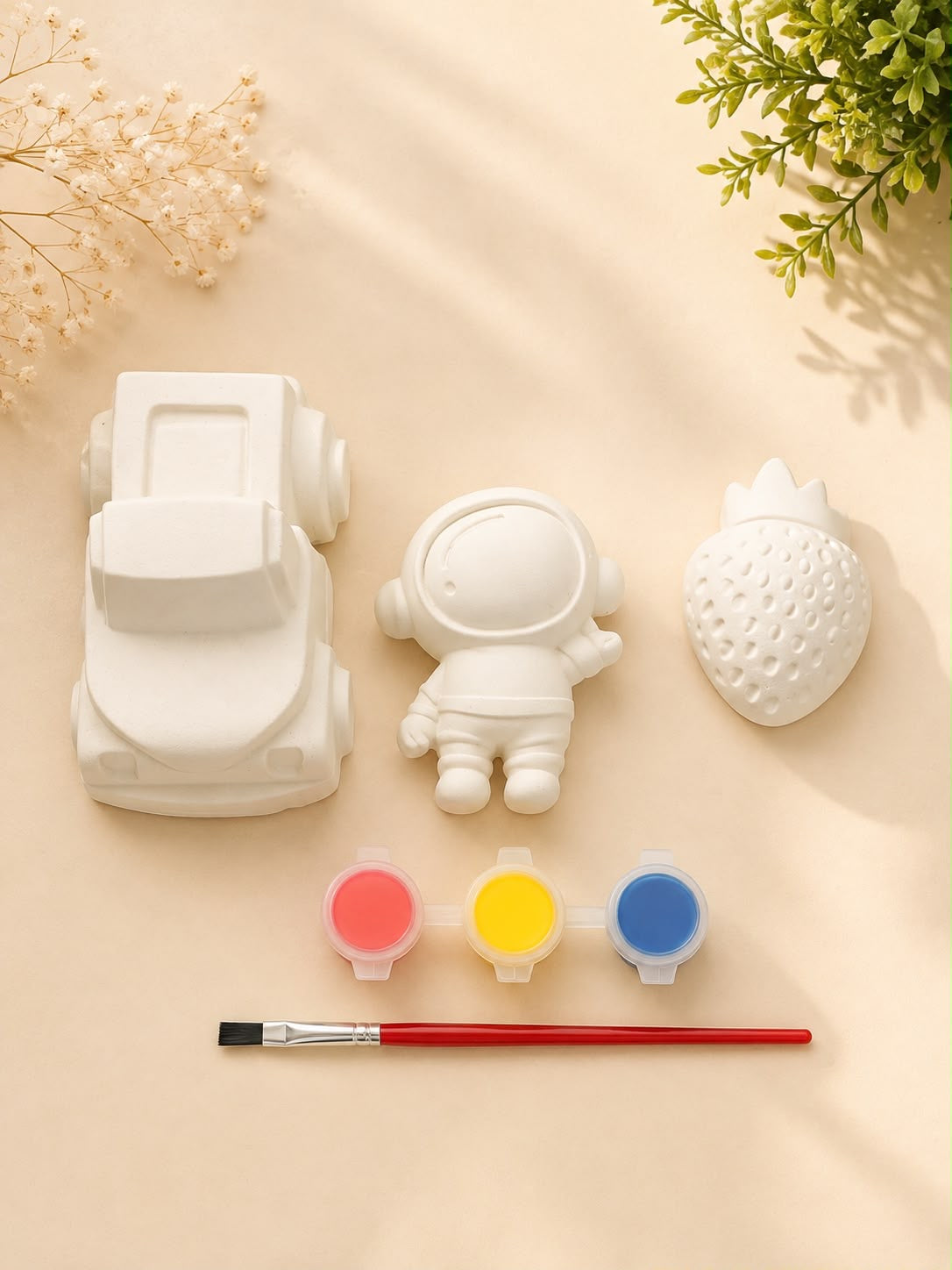 Kids DIY Painting Kit  Car, Astronaut & Strawberry