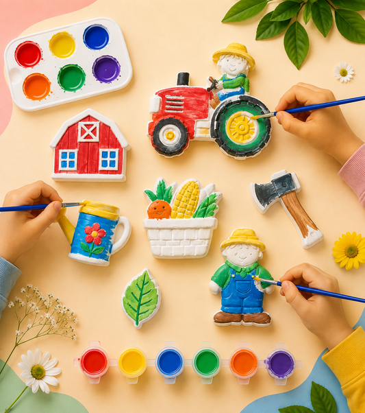 Farm Fun Paint Kit DIY POP Toy Set