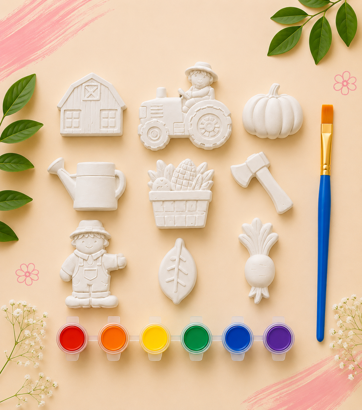 Farmhouse Adventure DIY Painting Kit (09 Piece Set)