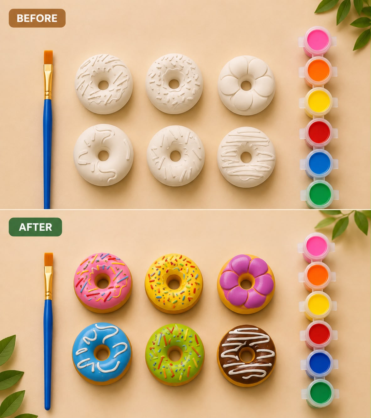 Set of 6 x Donuts DIY Painting Kit